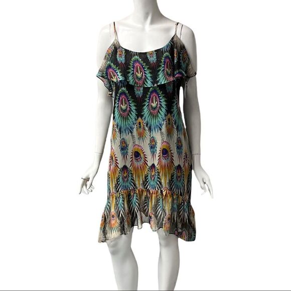 Buffalo by David Bitton Peacock Print Dress - Picture 1 of 5